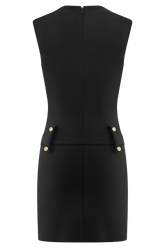 Scheana Stretch Crepe Mini Dress - Black
